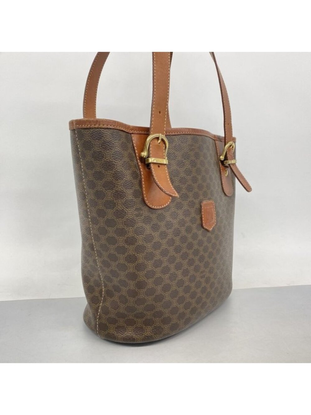 ★SOLD★ Celine Tote Macadam Brown Gold - Picture 2 of 10
